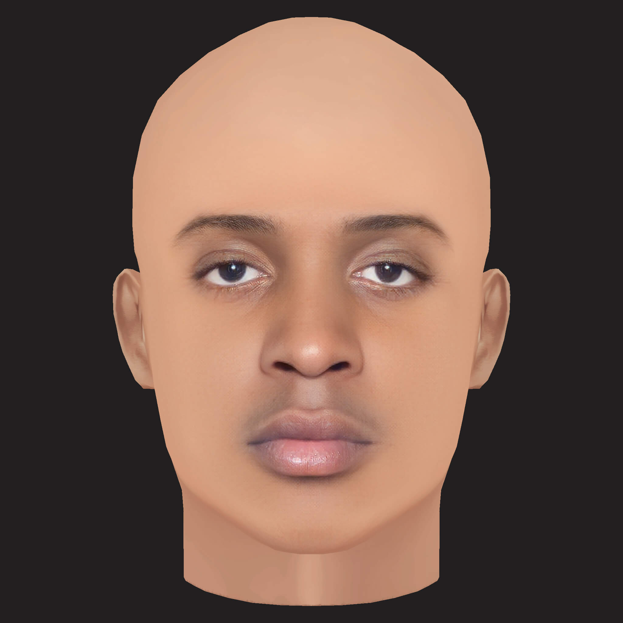 Low Poly Ski Mask the Slump God Rapper Head 3D Model