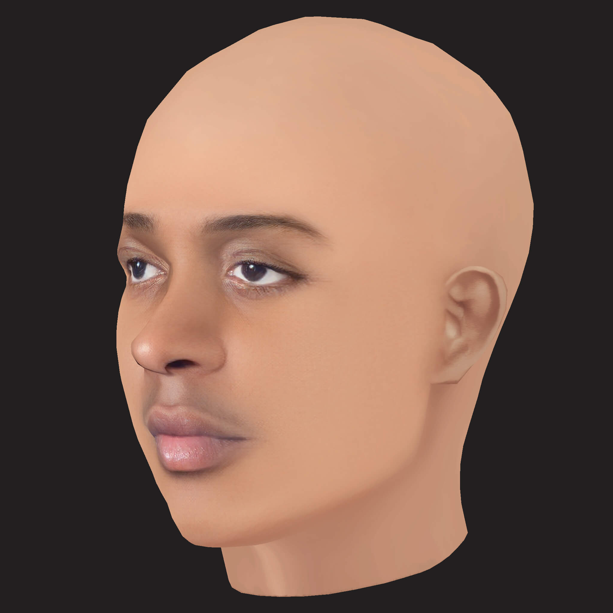Low Poly Ski Mask the Slump God Rapper Head 3D Model