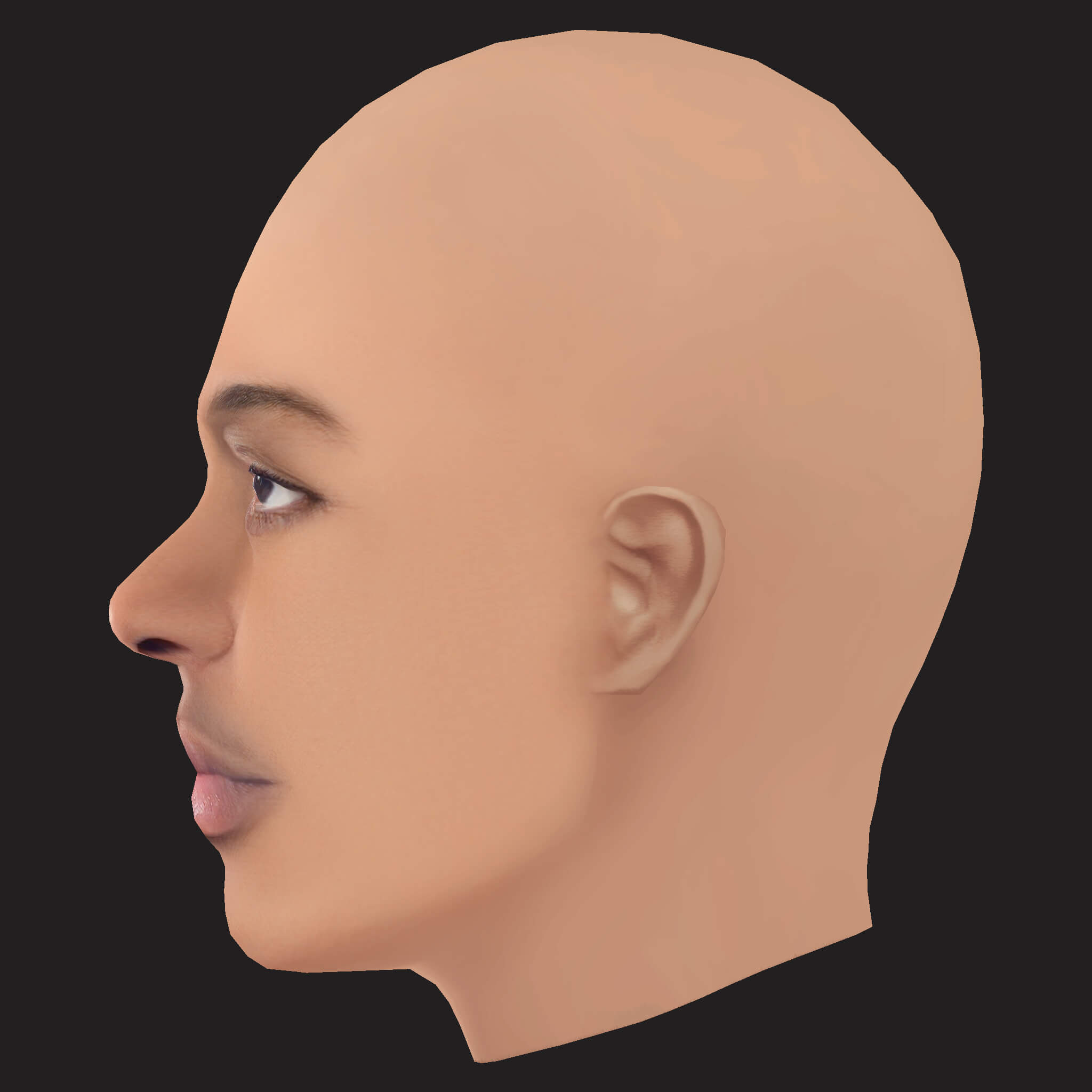 Low Poly Ski Mask the Slump God Rapper Head 3D Model