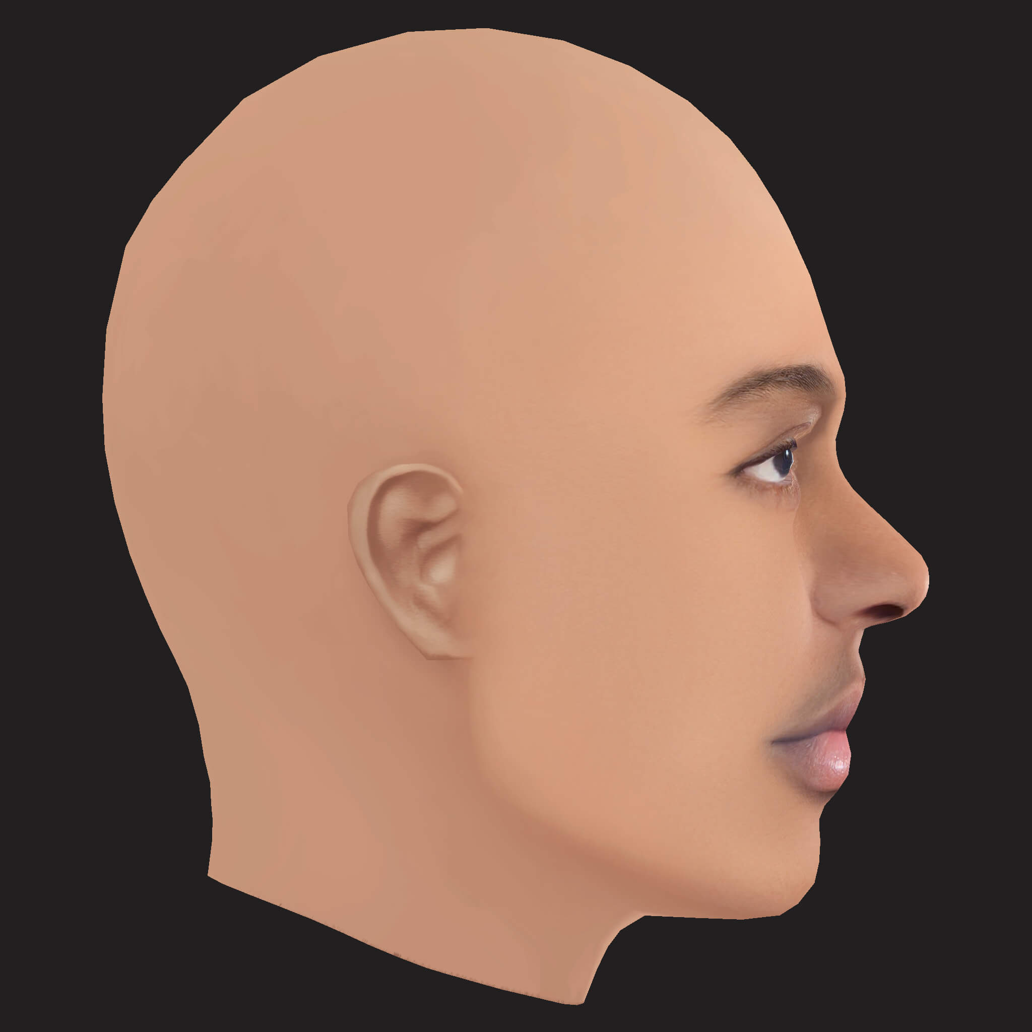Low Poly Ski Mask the Slump God Rapper Head 3D Model