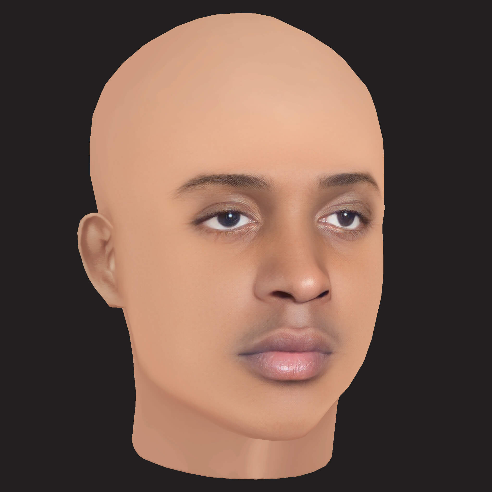 Low Poly Ski Mask the Slump God Rapper Head 3D Model