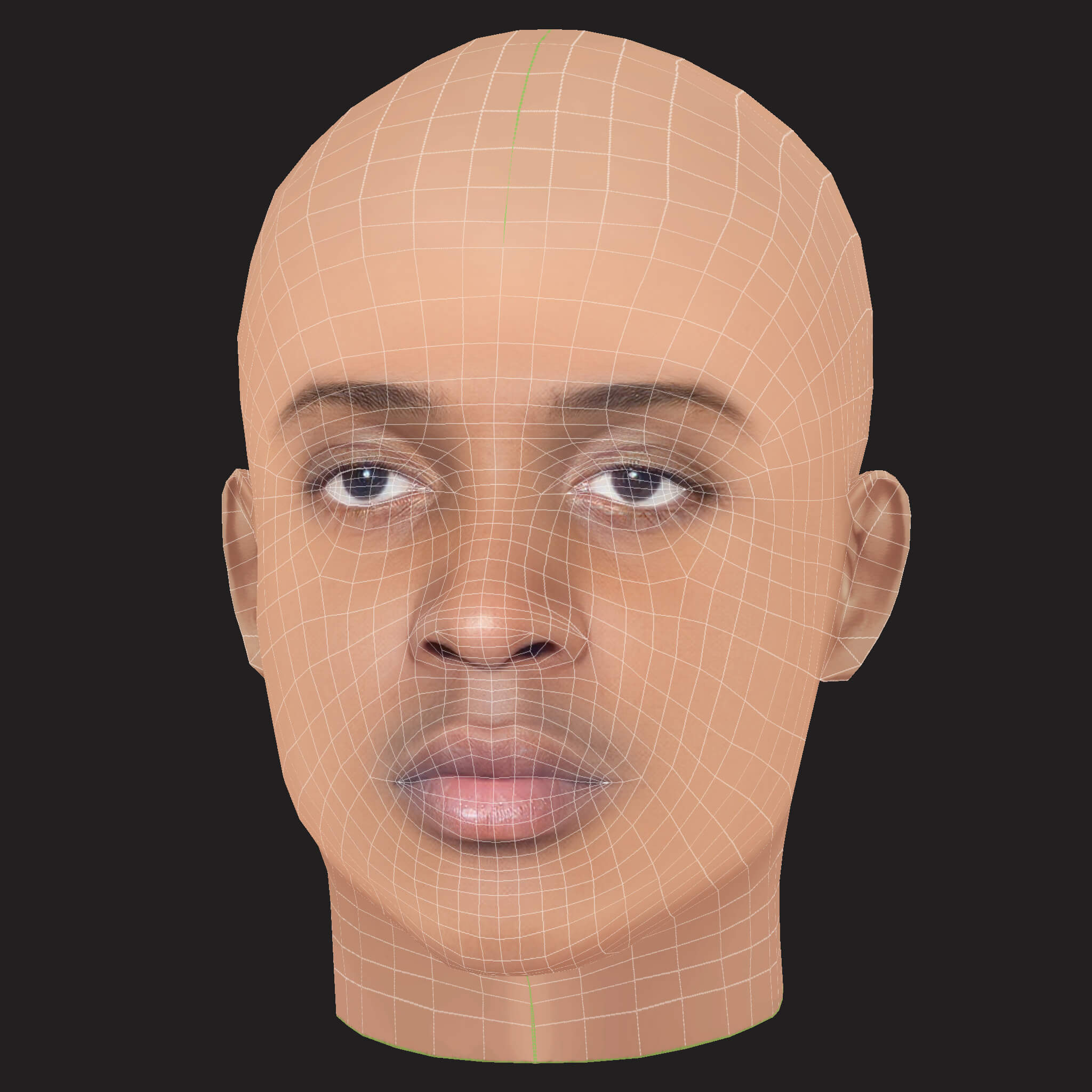 Low Poly Ski Mask the Slump God Rapper Head 3D Model