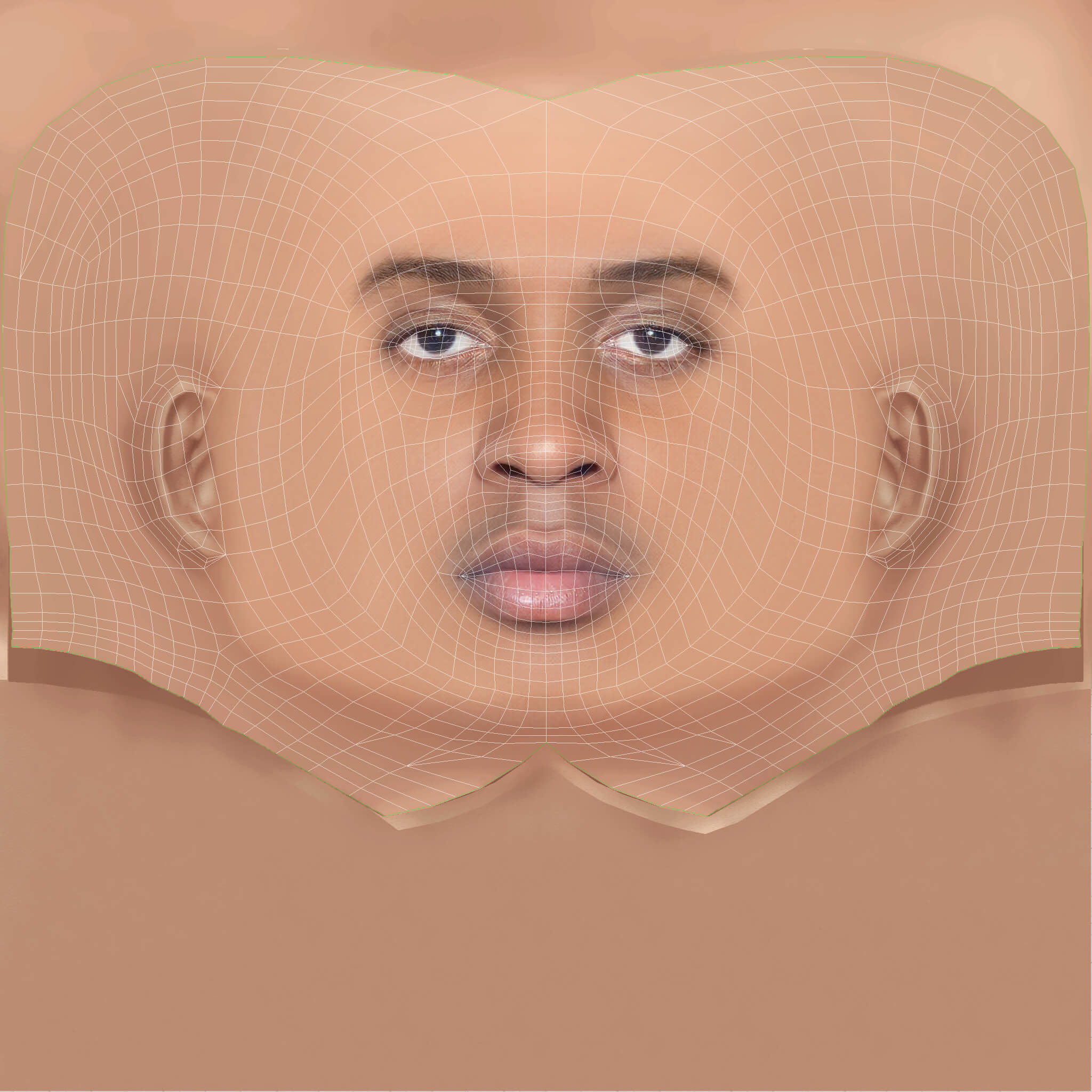 Low Poly Ski Mask the Slump God Rapper Head 3D Model