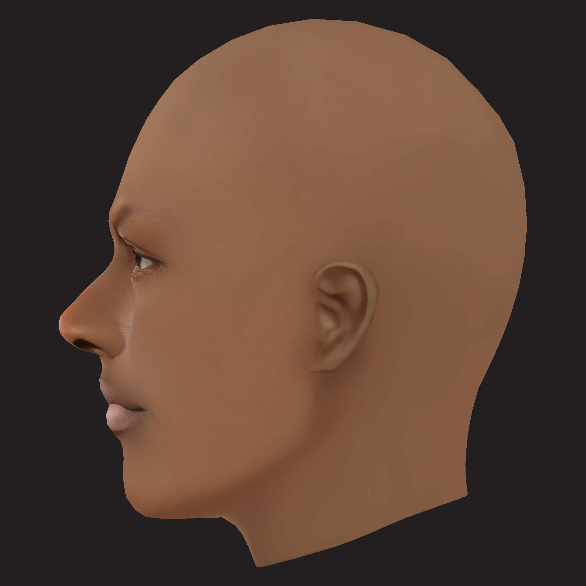 Low Poly Stormzy Rapper Head 3D Model