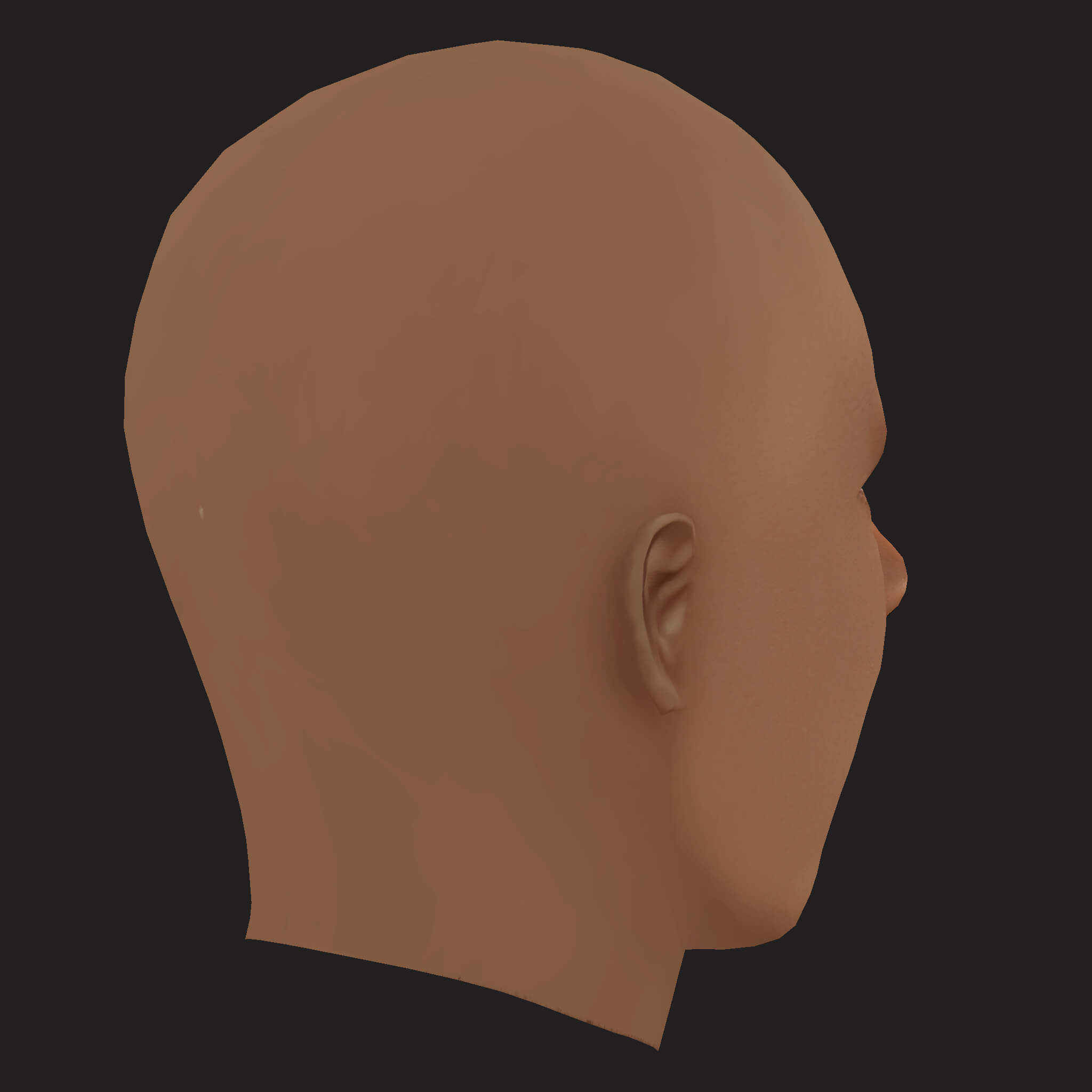 Low Poly Stormzy Rapper Head 3D Model