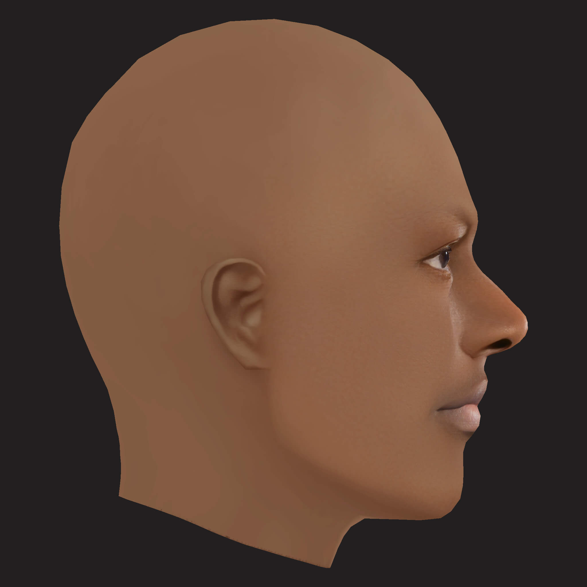 Low Poly Stormzy Rapper Head 3D Model