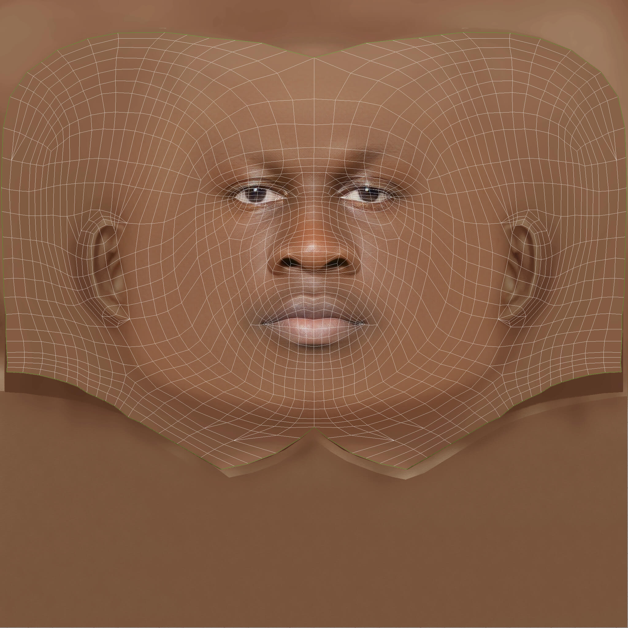 Low Poly Stormzy Rapper Head 3D Model