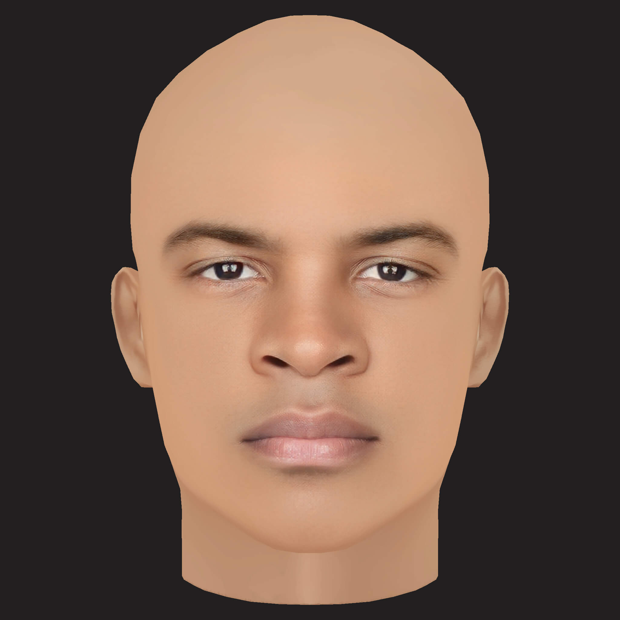 Low Poly T.I Rapper Head 3D Model