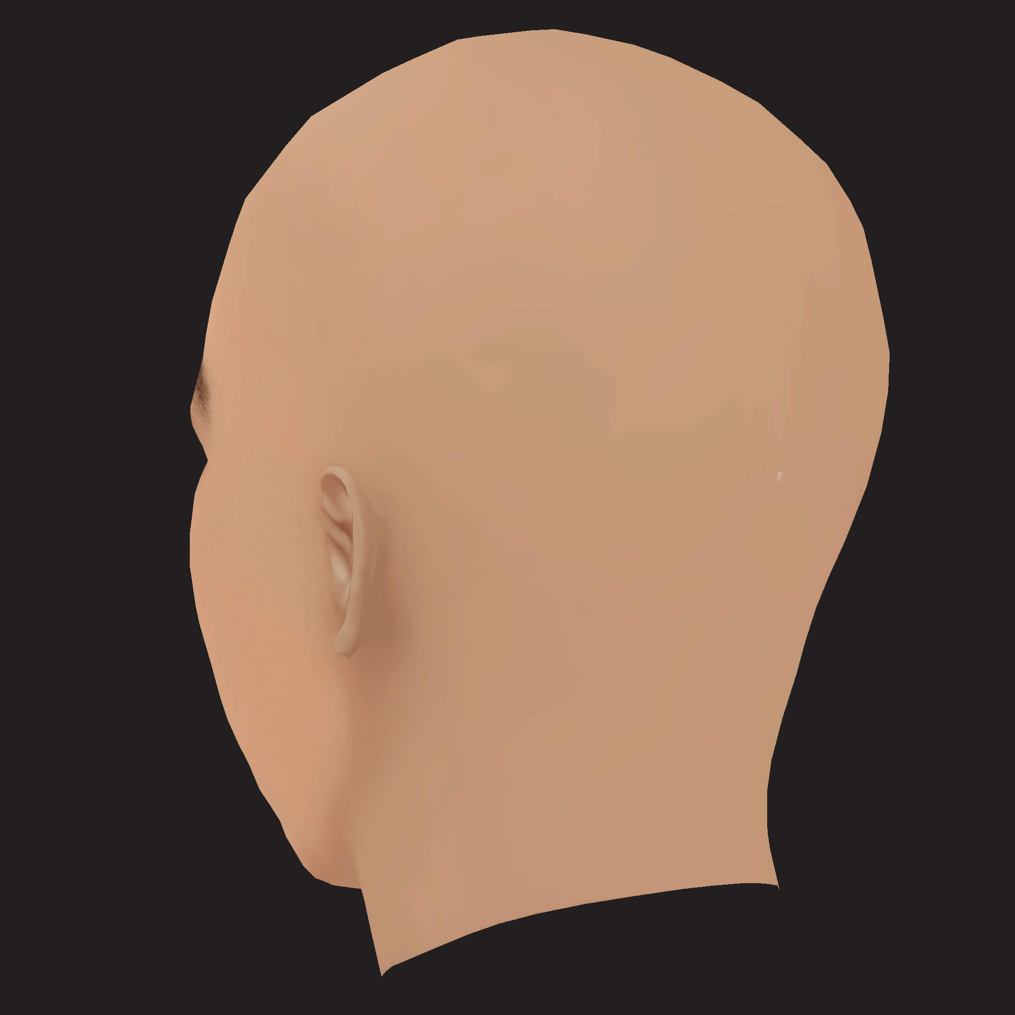 Low Poly T.I Rapper Head 3D Model