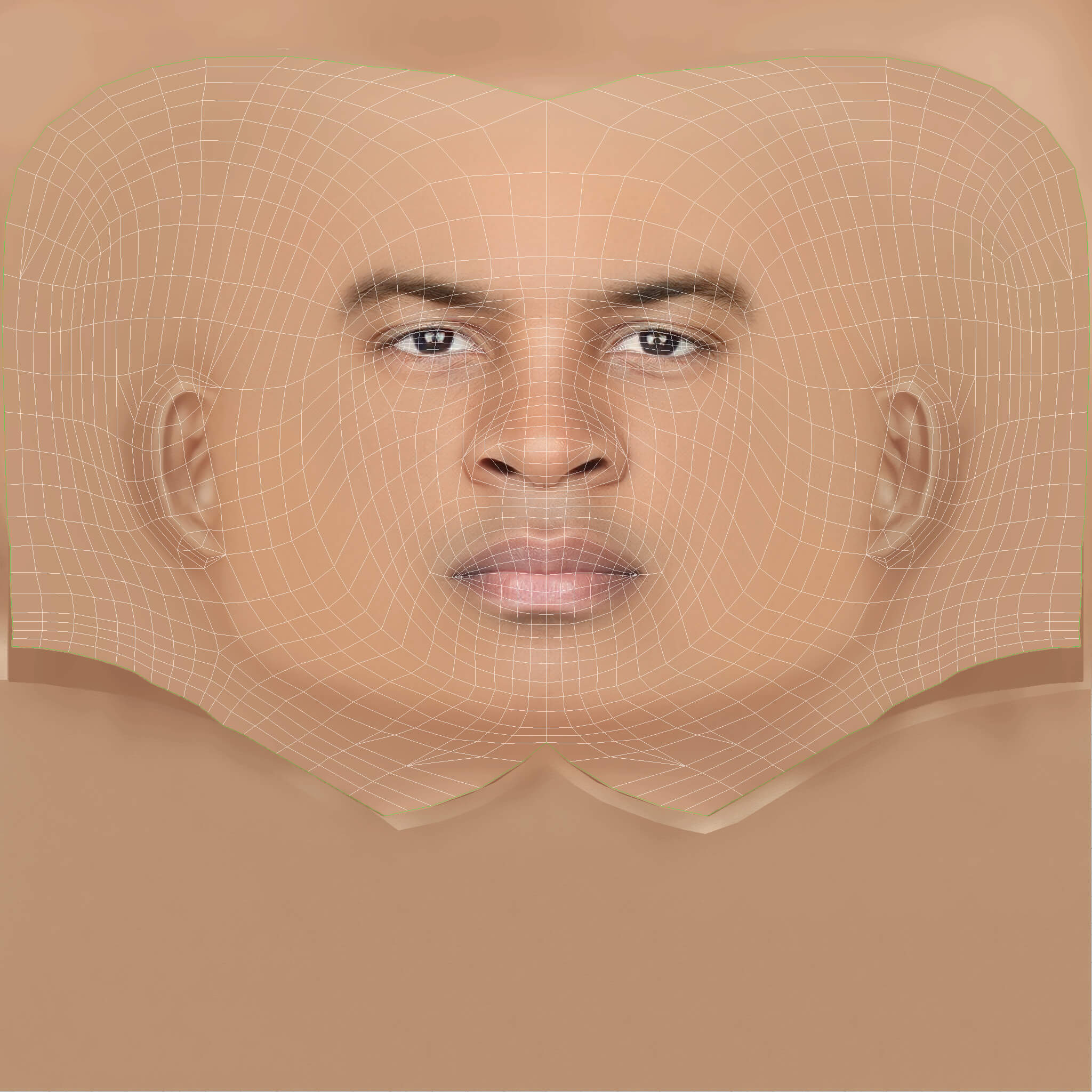 Low Poly T.I Rapper Head 3D Model