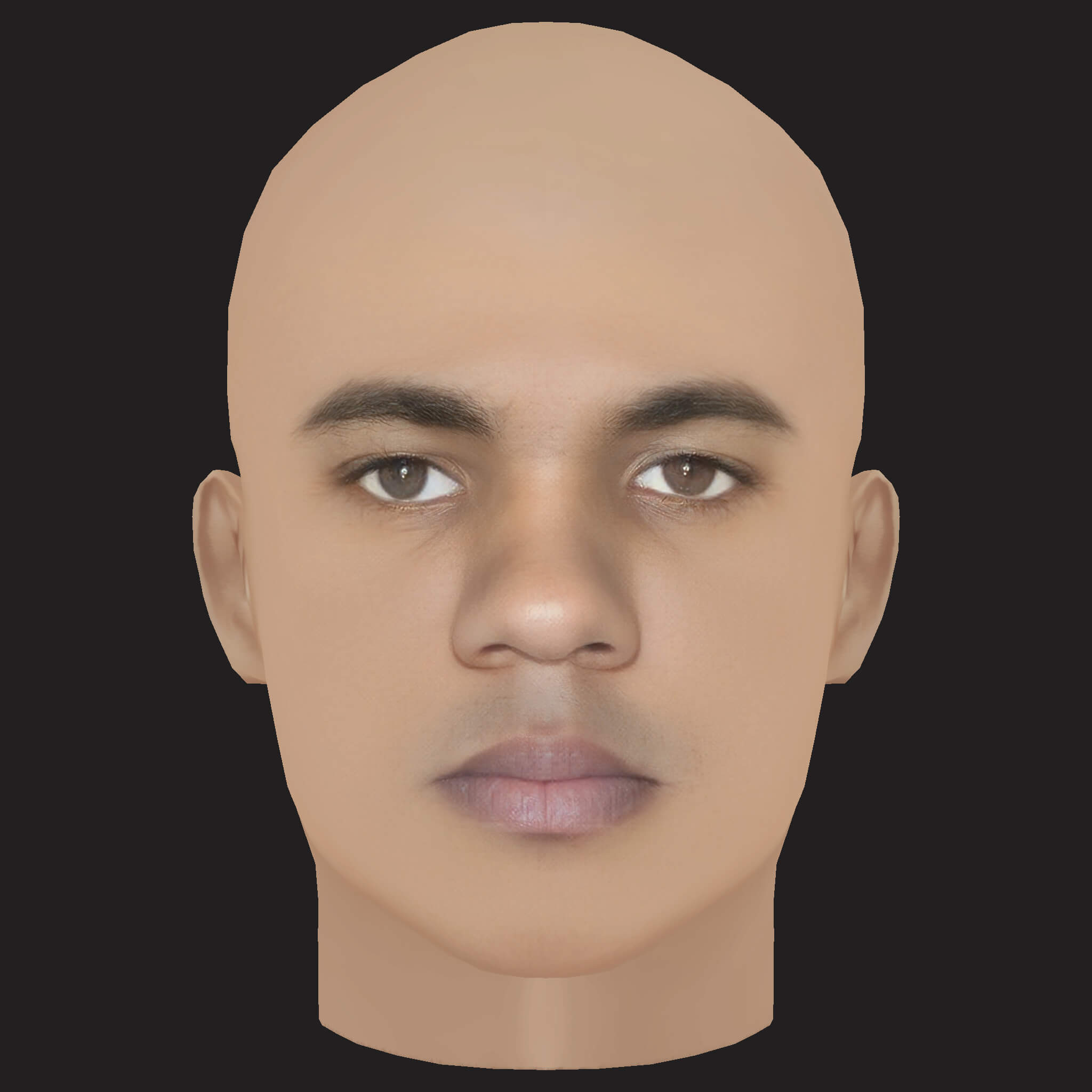 Low Poly the Game Rapper Head 3D Model