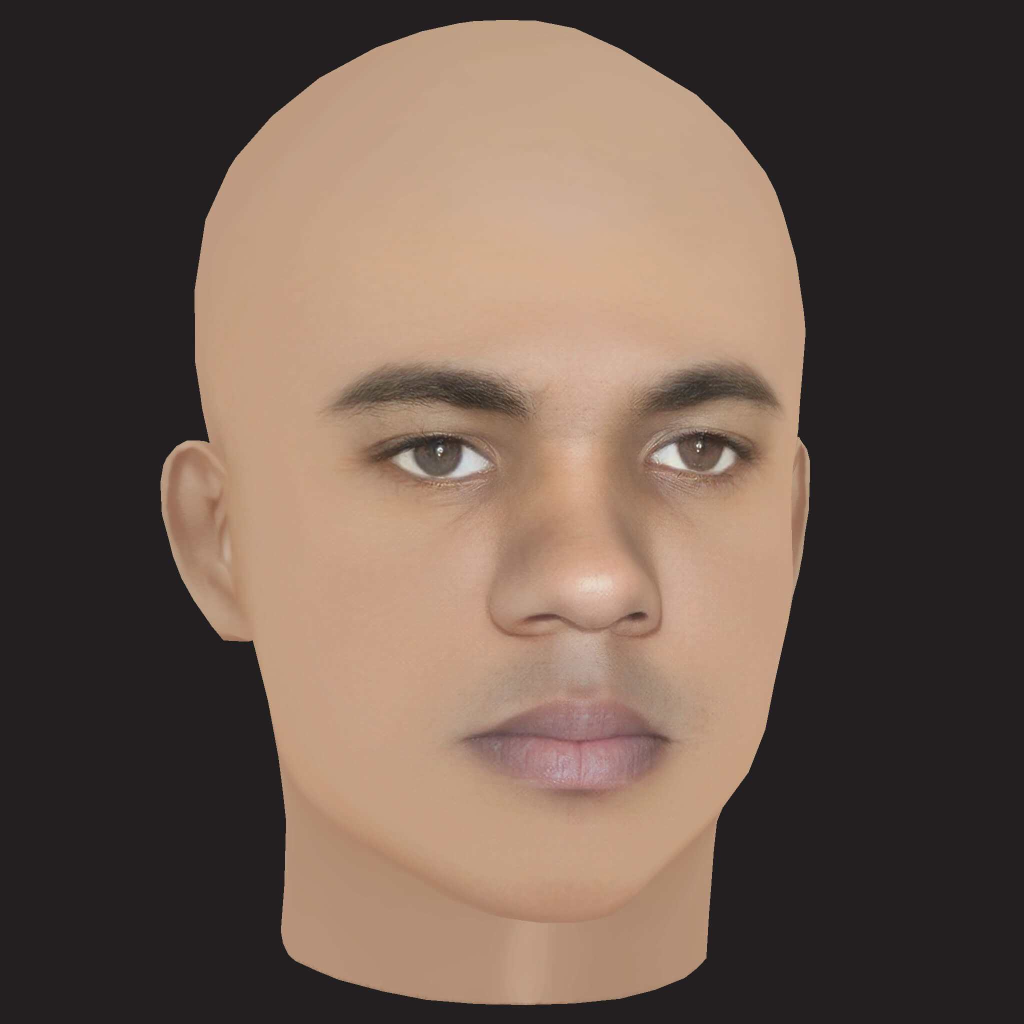 Low Poly the Game Rapper Head 3D Model