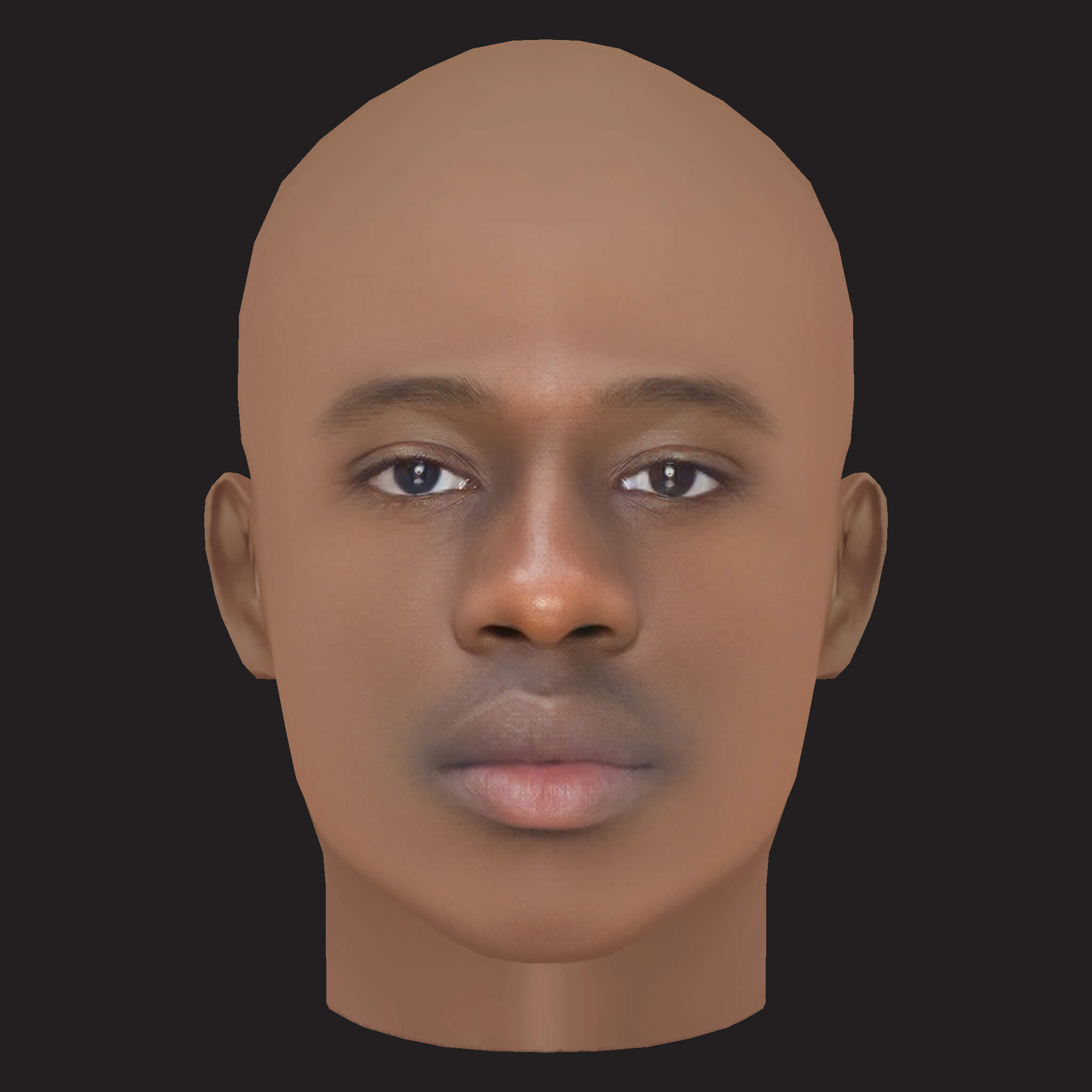 Low Poly Travis Scott Rapper Head 3D Model