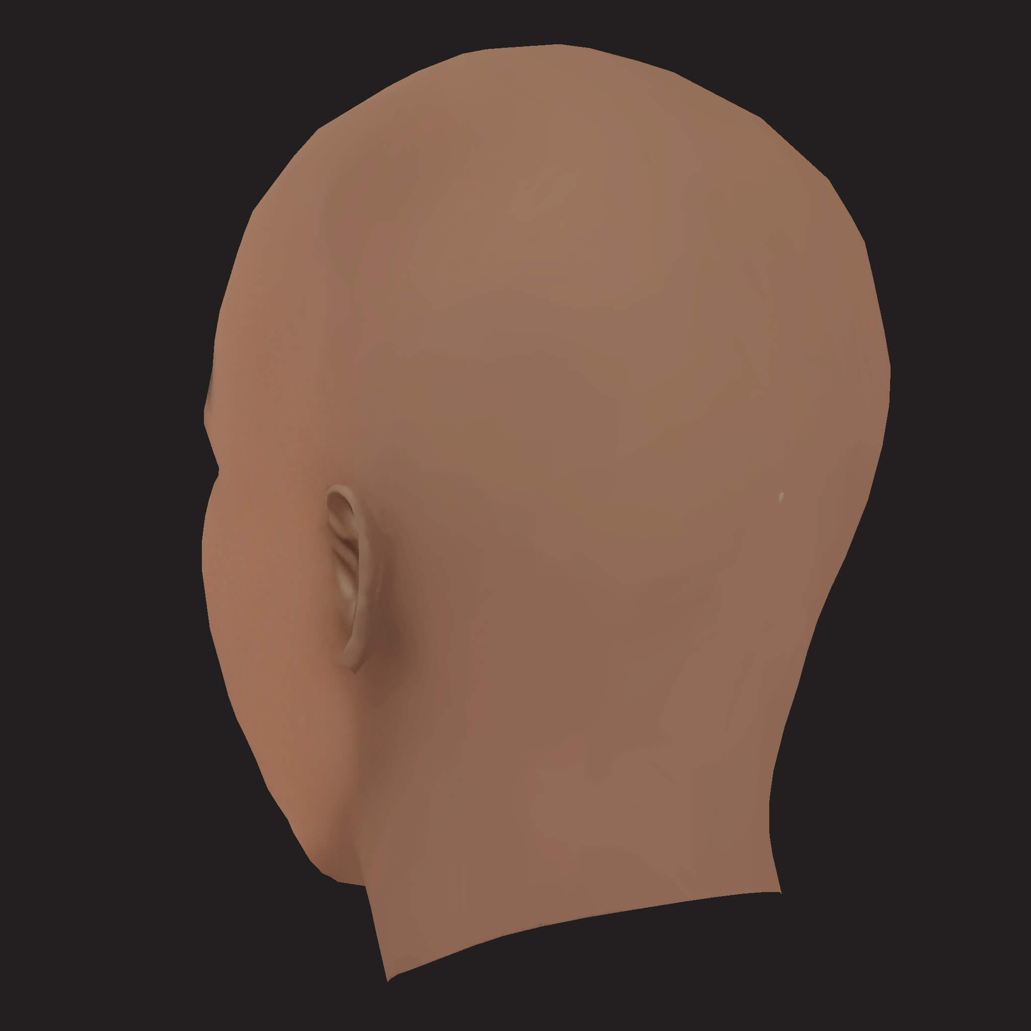 Low Poly Travis Scott Rapper Head 3D Model