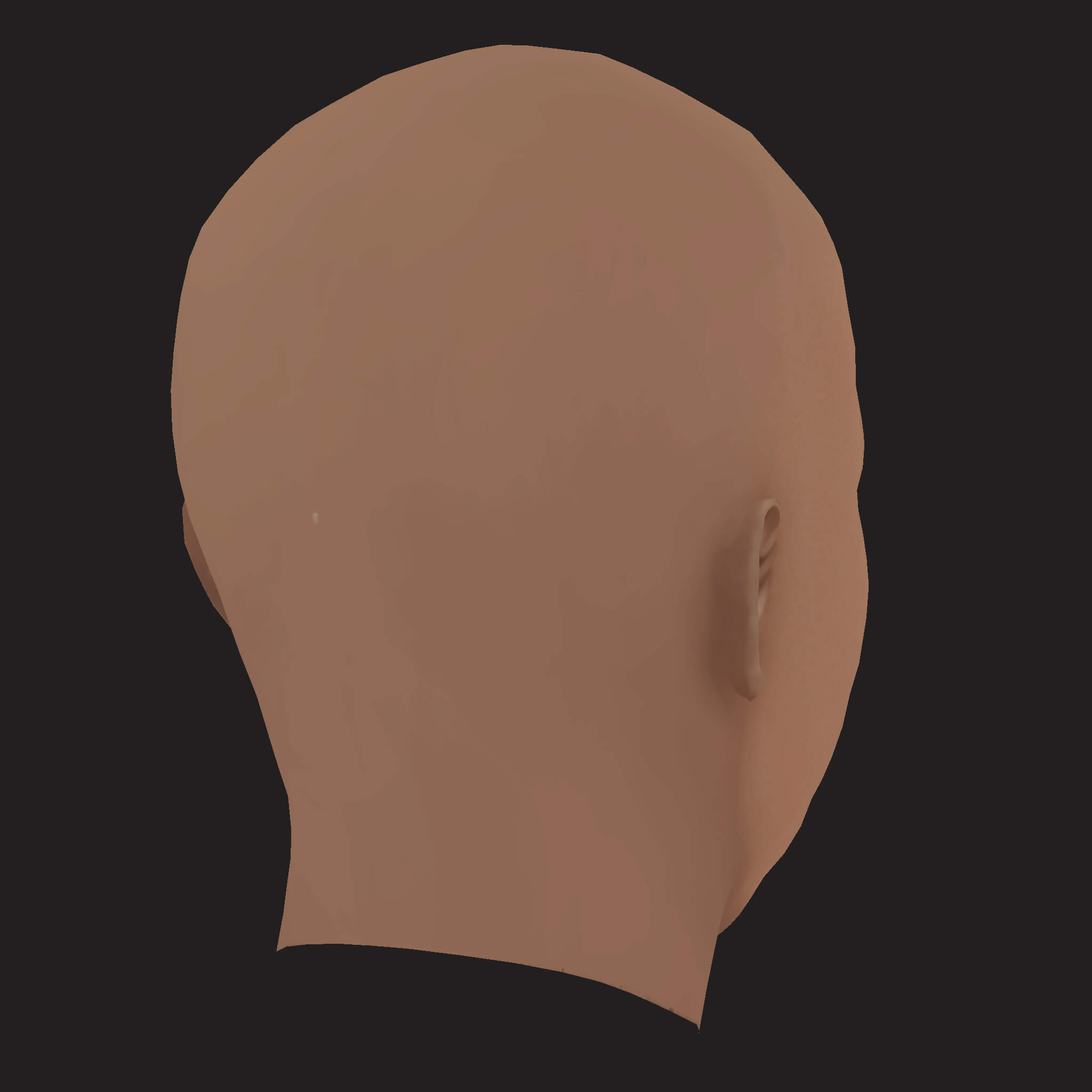 Low Poly Travis Scott Rapper Head 3D Model