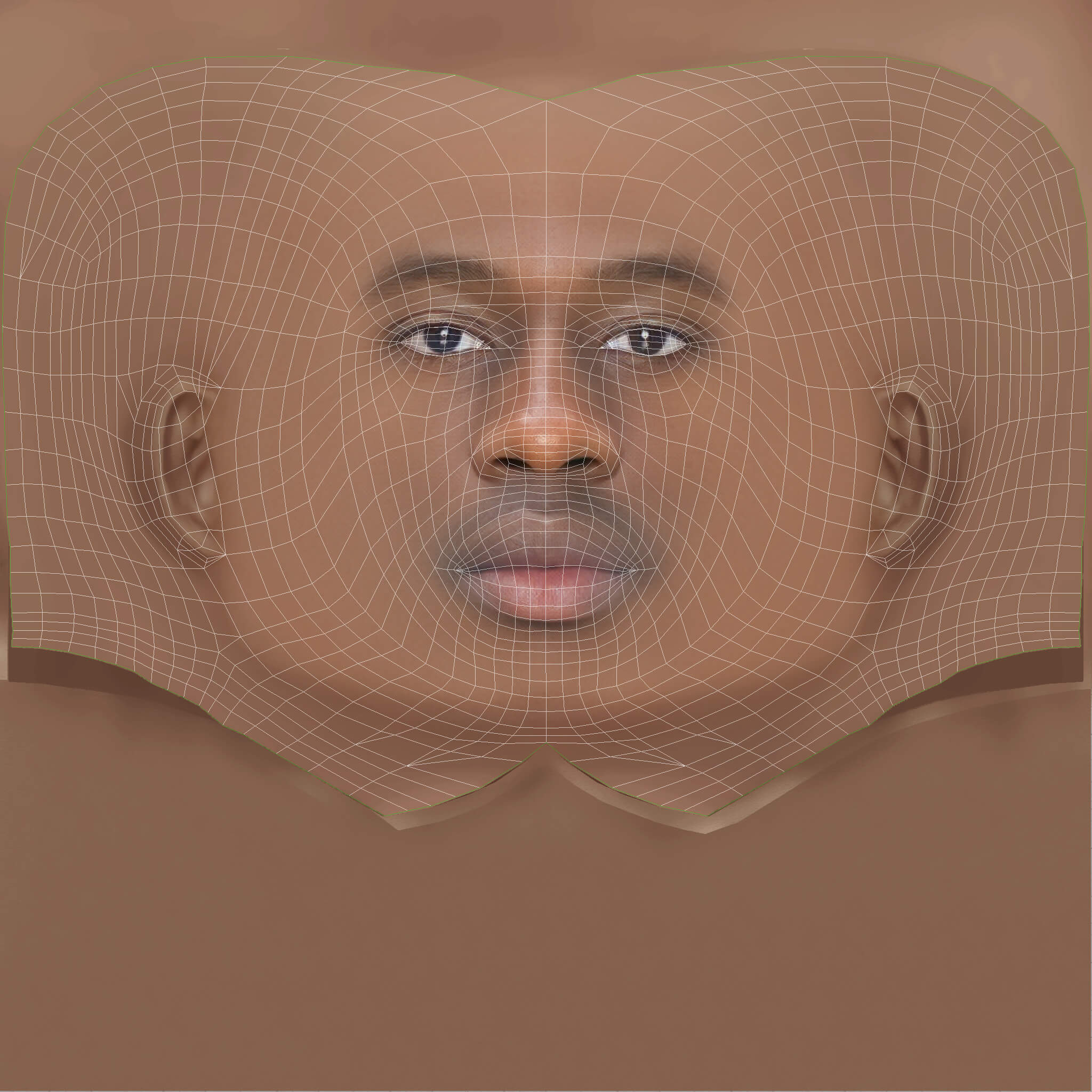 Low Poly Travis Scott Rapper Head 3D Model