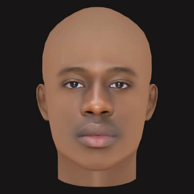Low Poly Travis Scott Rapper Head