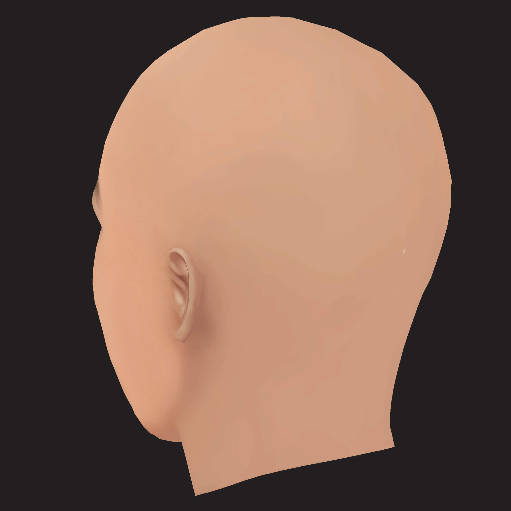 Low Poly Tyga Rapper Head 3D Model