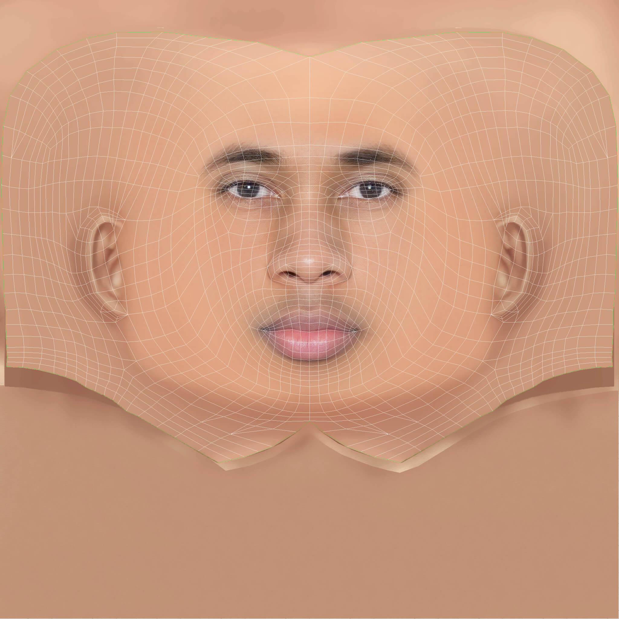 Low Poly Tyga Rapper Head 3D Model