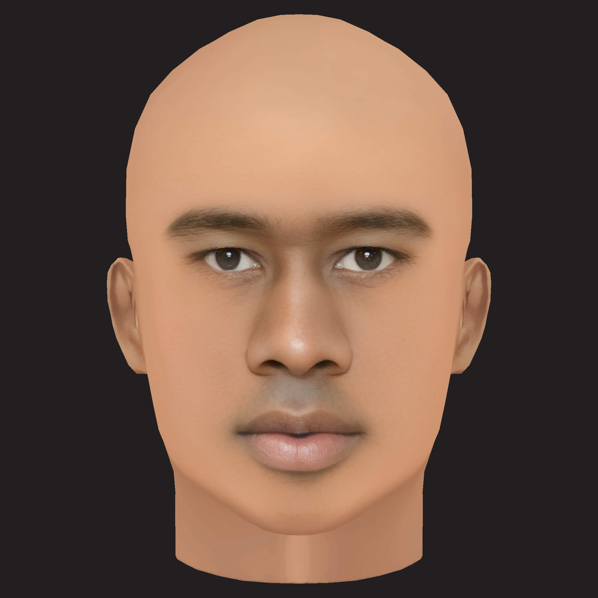 Low Poly Tyler the Creator Rapper Head 3D Model