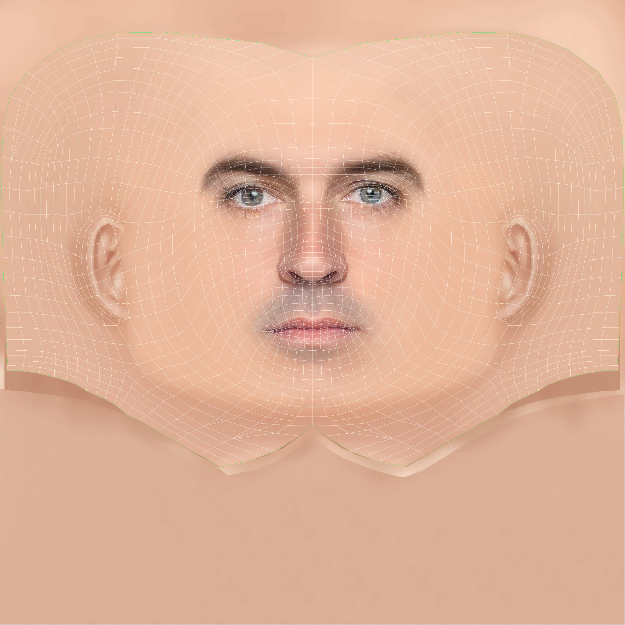 Low Poly Yelawolf Rapper Head 3D Model