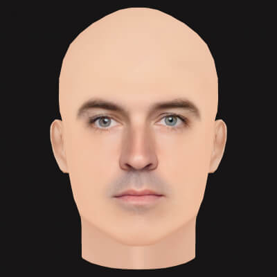 Low Poly Yelawolf Rapper Head