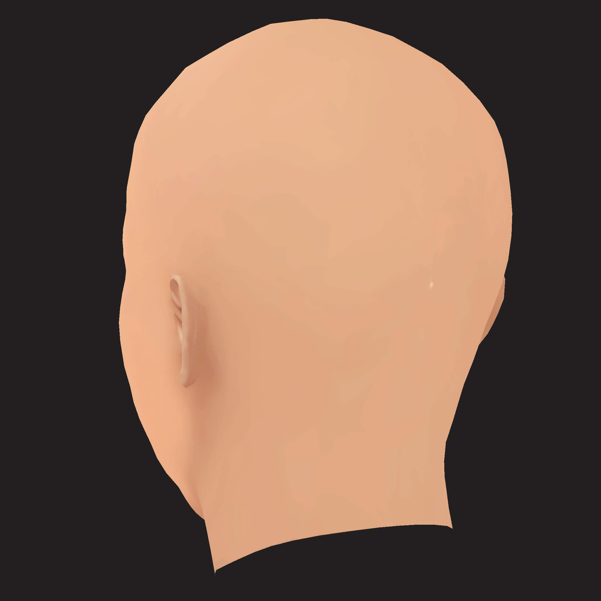 Low Poly YG Rapper Head 3D Model