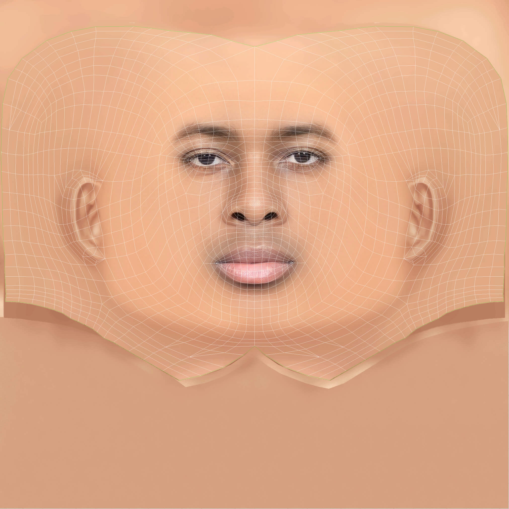 Low Poly YG Rapper Head 3D Model