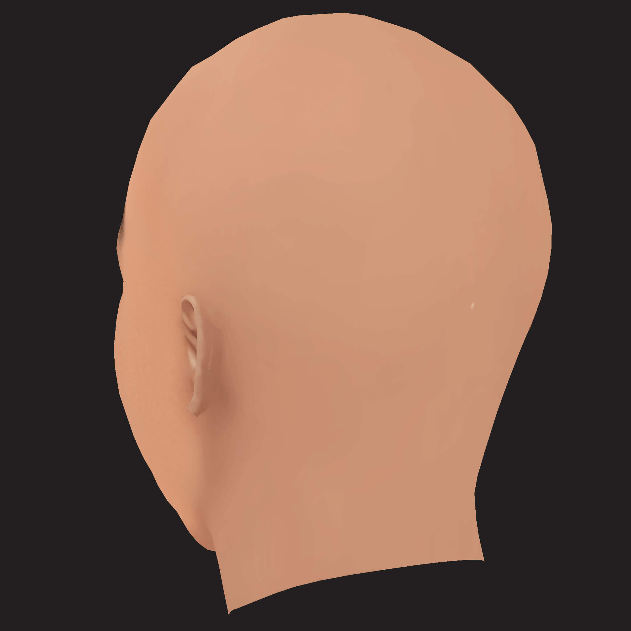 Low Poly Young Jeezy Rapper Head 3D Model