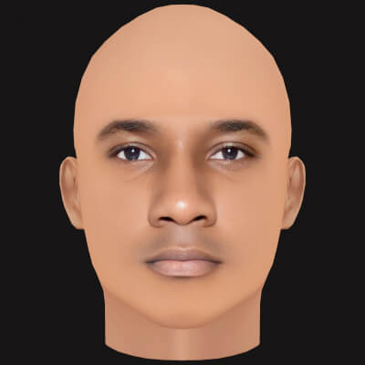 Low Poly Young Jeezy Rapper Head