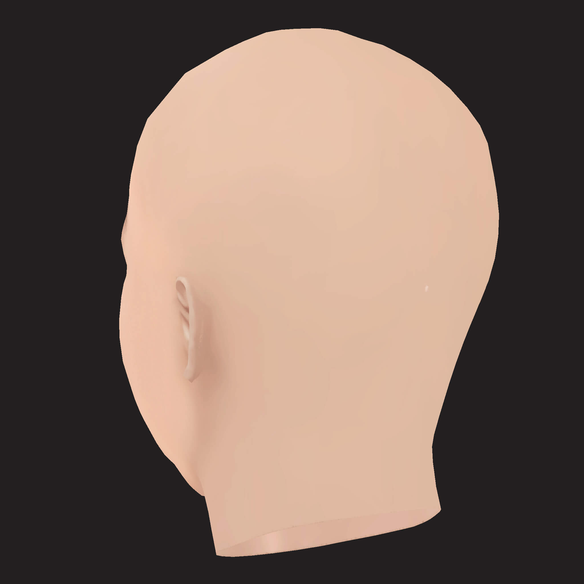 Low Poly Young Thug Rapper Head 3D Model