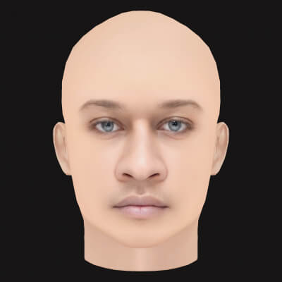 Low Poly Young Thug Rapper Head