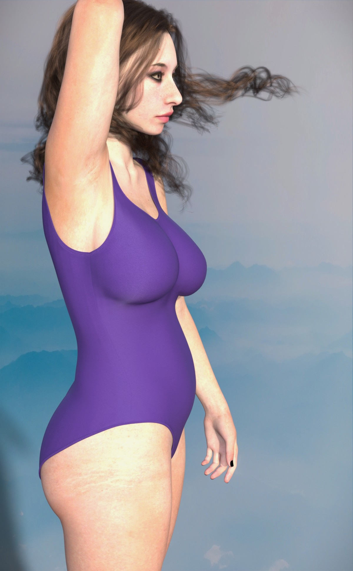 Mylie Beaching It 3D Render, Digital Artwork by nanner