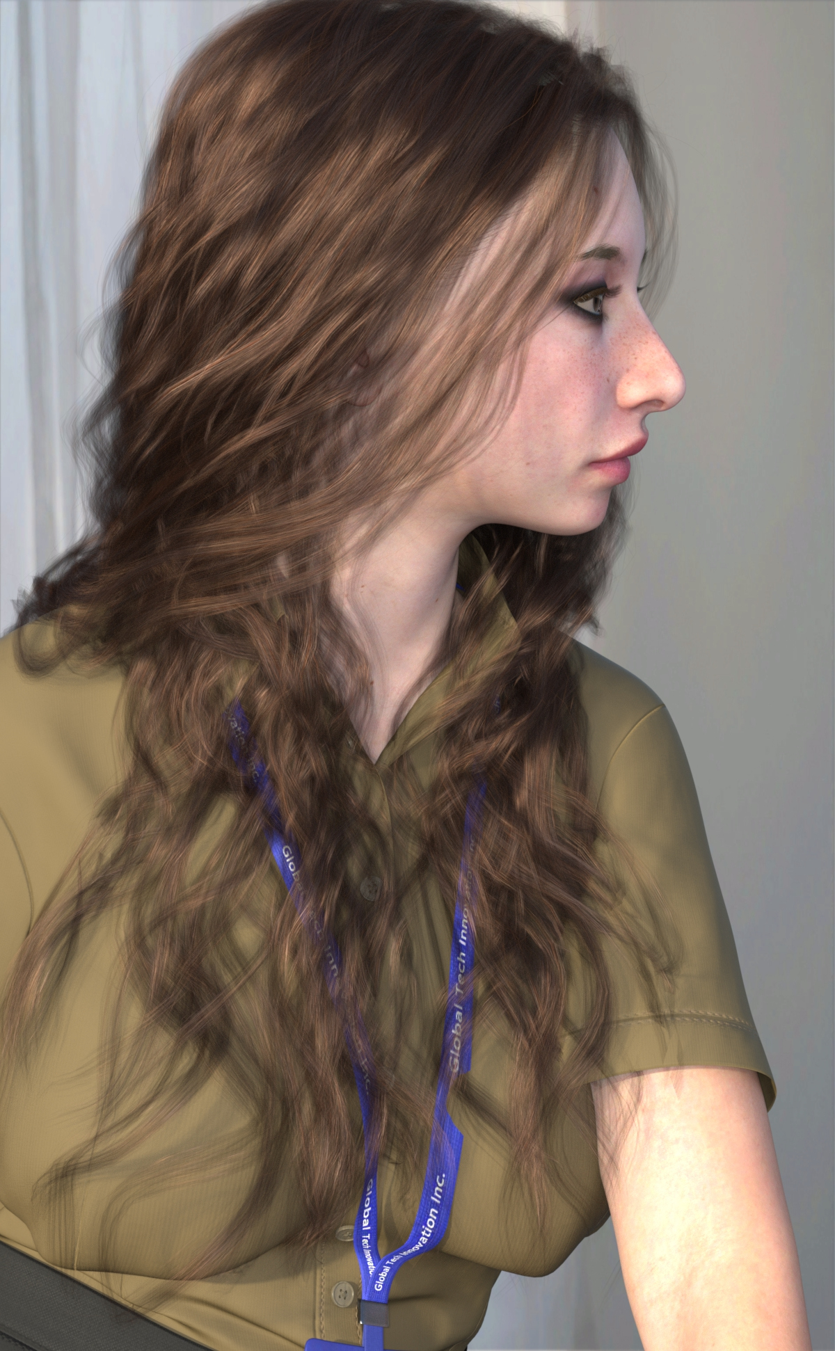 Portrait of Mylie 3D Render, Digital Artwork by nanner