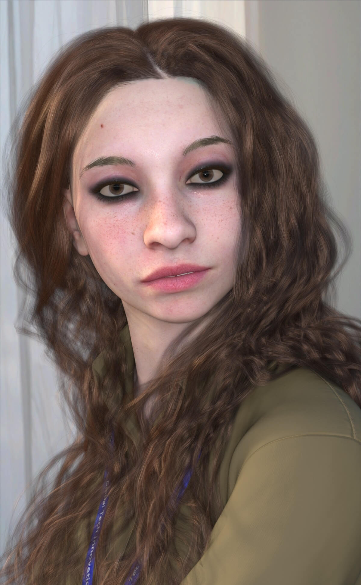 Portrait of Mylie 3D Render, Digital Artwork by nanner