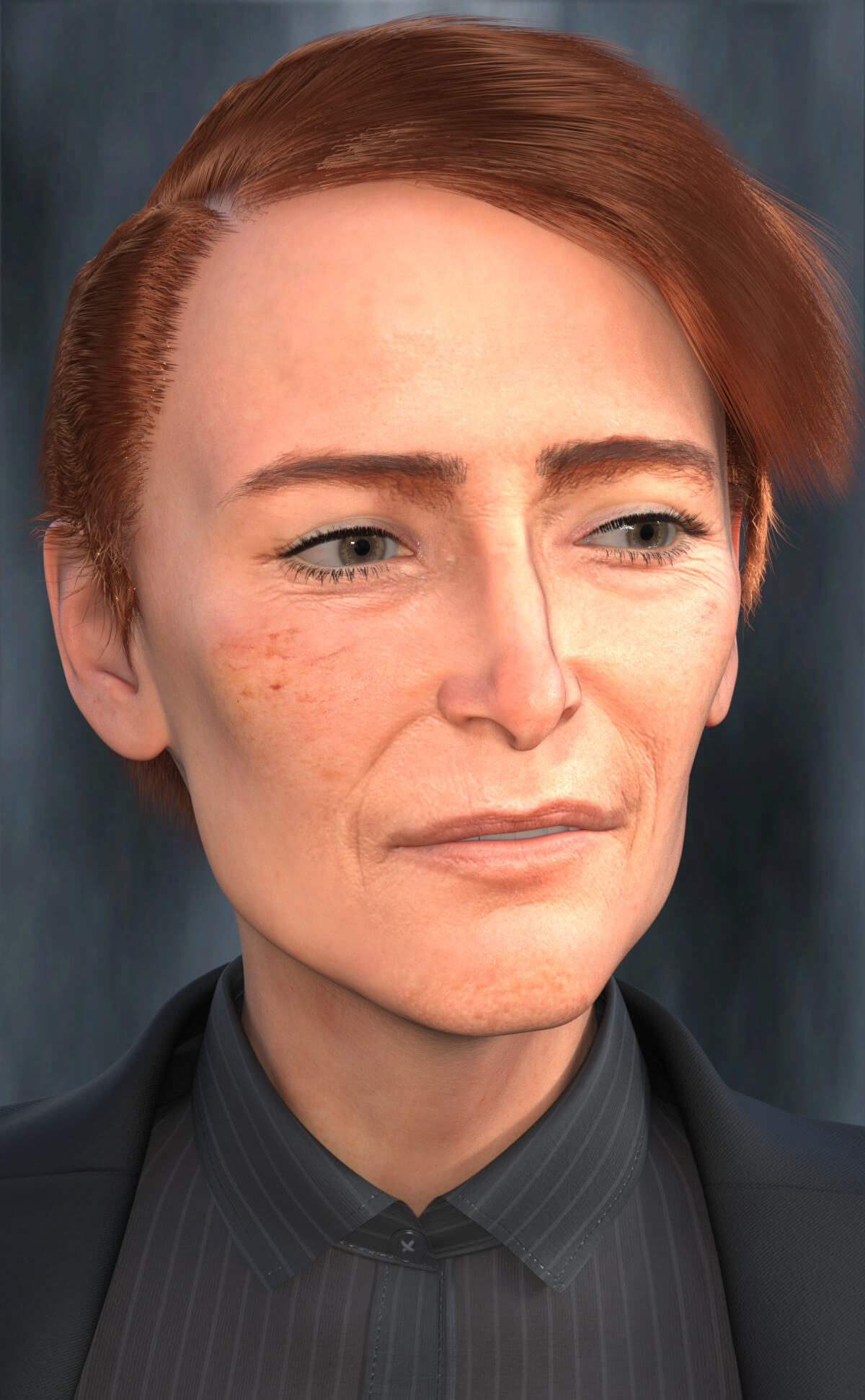 Queen Jade Office Lady Portrait 3D Render, Digital Artwork by nanner
