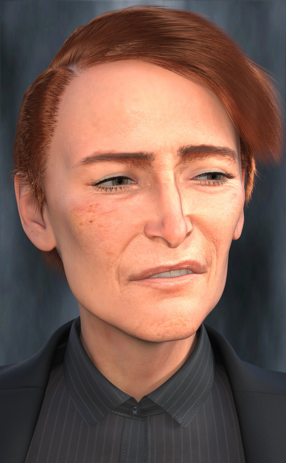 Queen Jade Office Lady Portrait 3D Render, Digital Artwork by nanner
