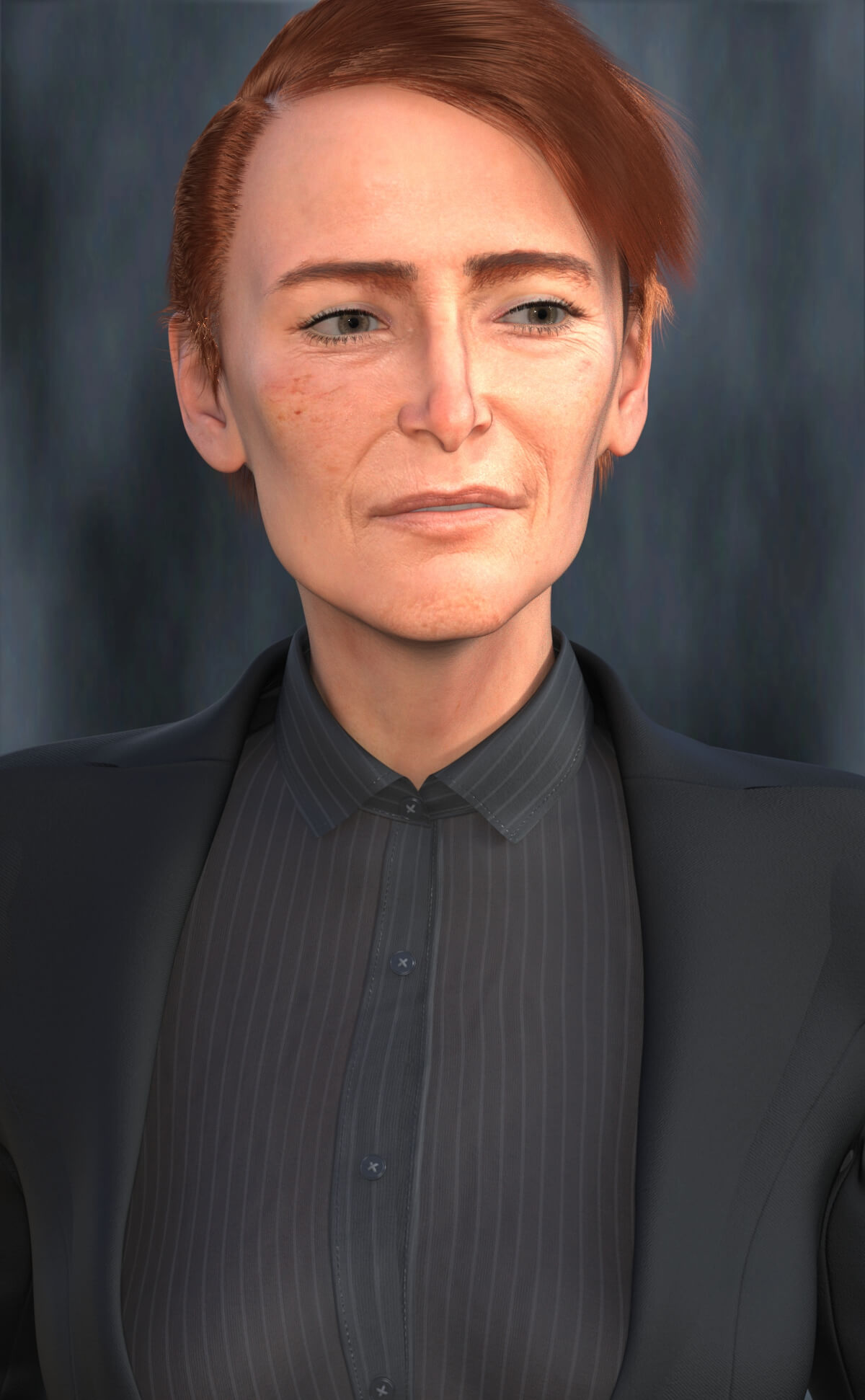 Queen Jade Office Lady Portrait 3D Render, Digital Artwork by nanner