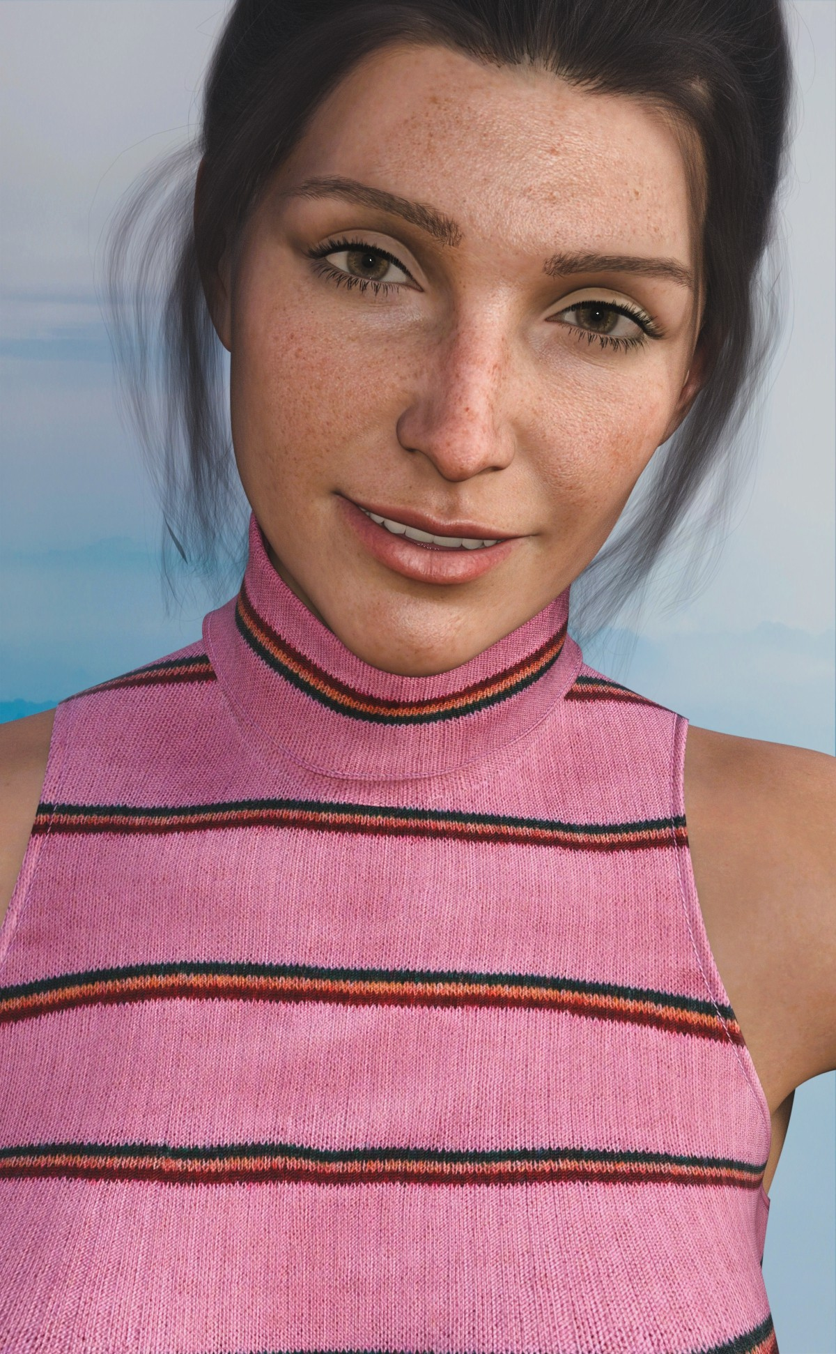 Rhonda Val Portrait 3D Render, Digital Artwork by nanner