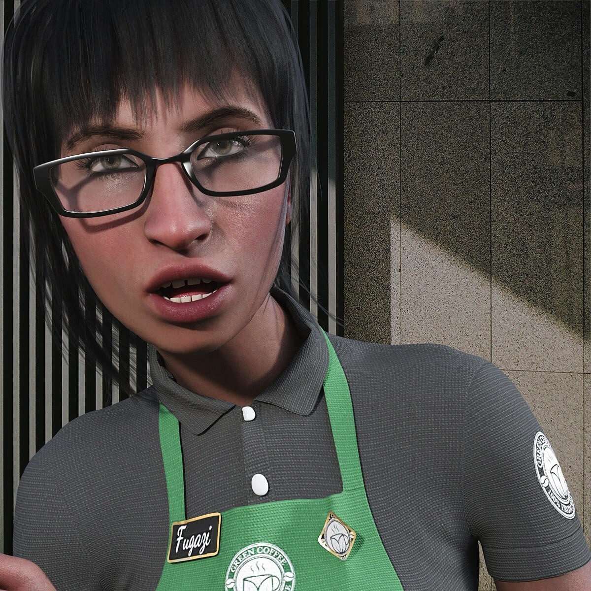 Stefanie Waiting Tables 3D Render, Digital Artwork by nanner