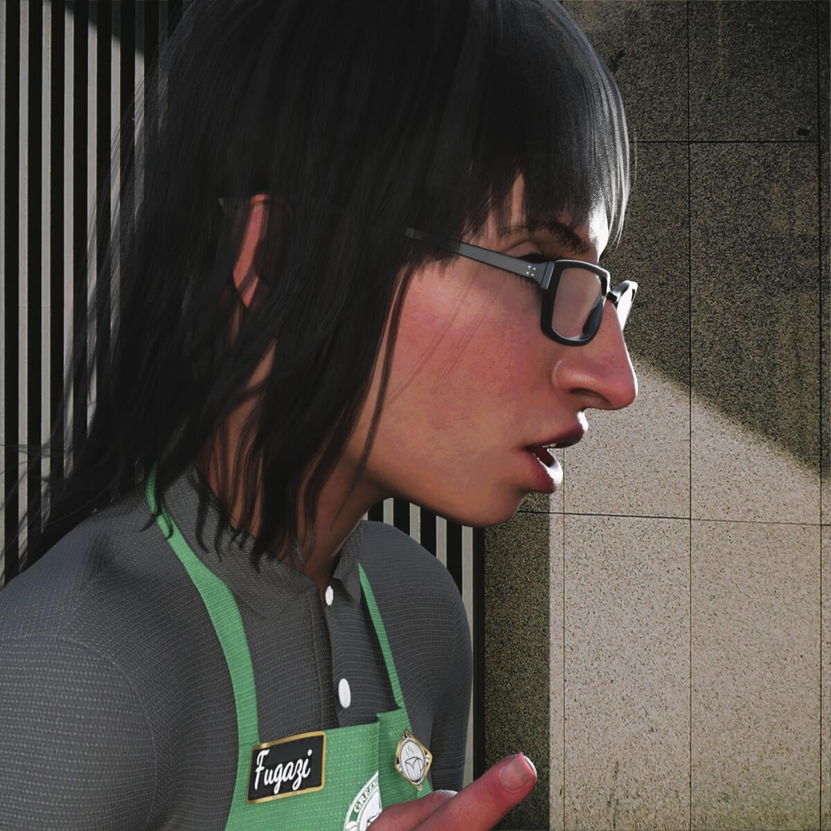 Stefanie Waiting Tables 3D Render, Digital Artwork by nanner
