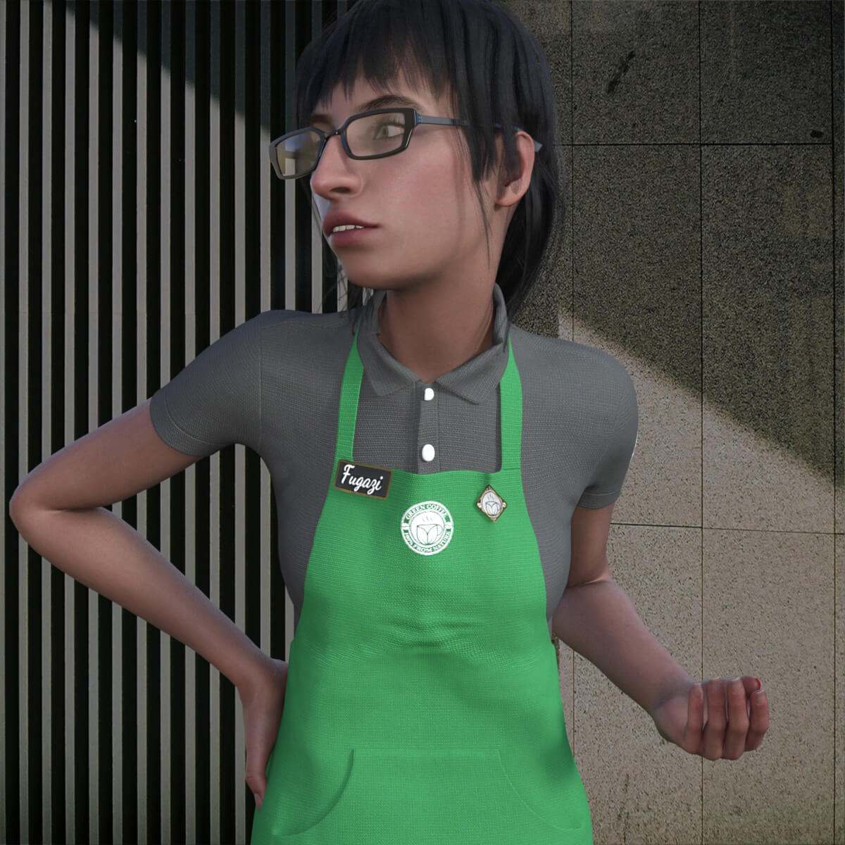 Stefanie Waiting Tables 3D Render, Digital Artwork by nanner