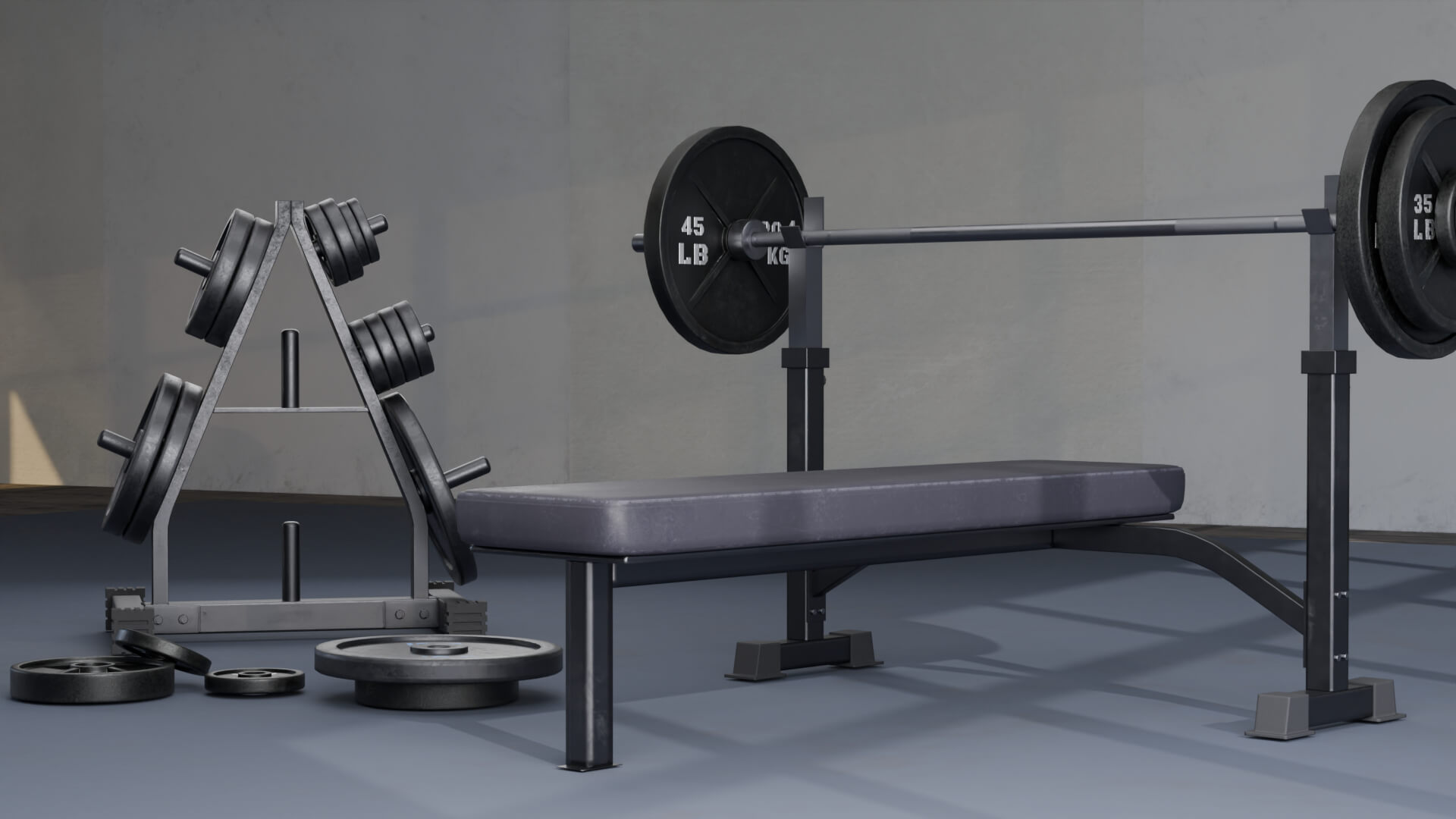 Barbell &ndash Photorealistic Gym Equipment 3D Model