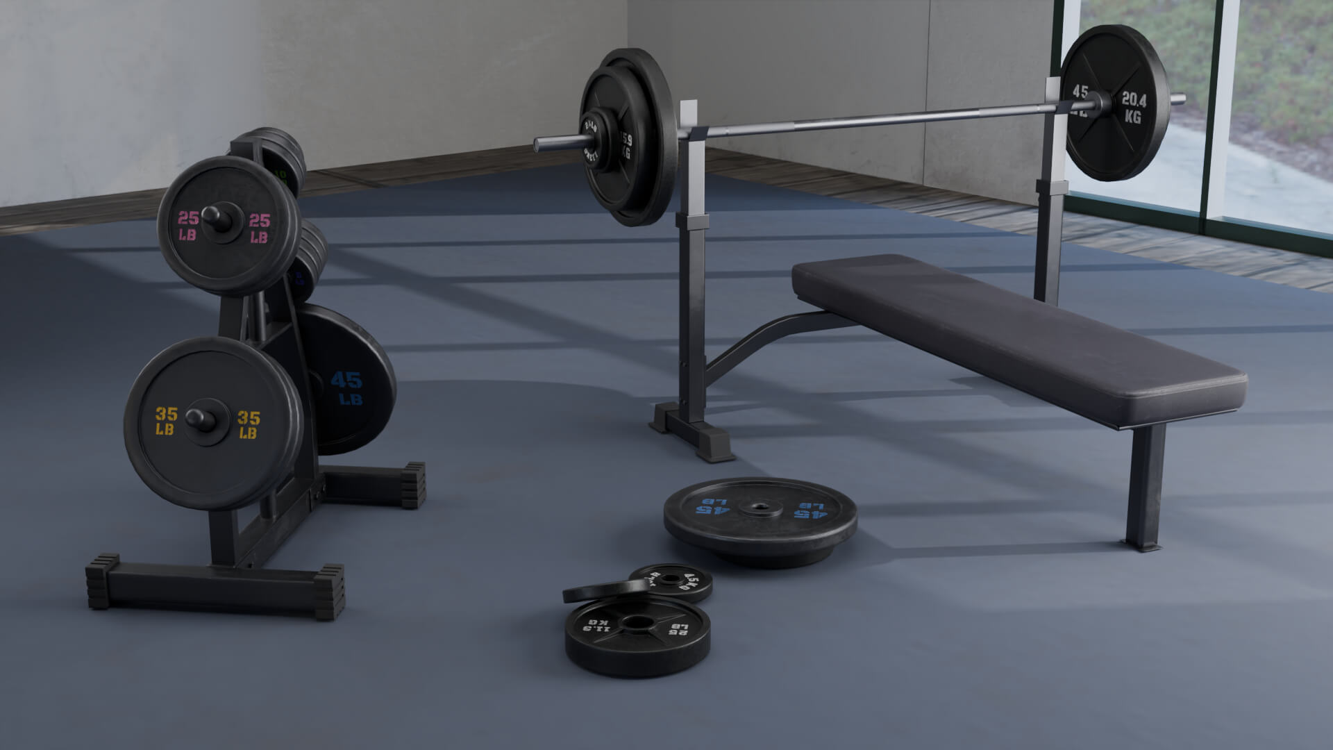 Barbell &ndash Photorealistic Gym Equipment 3D Model