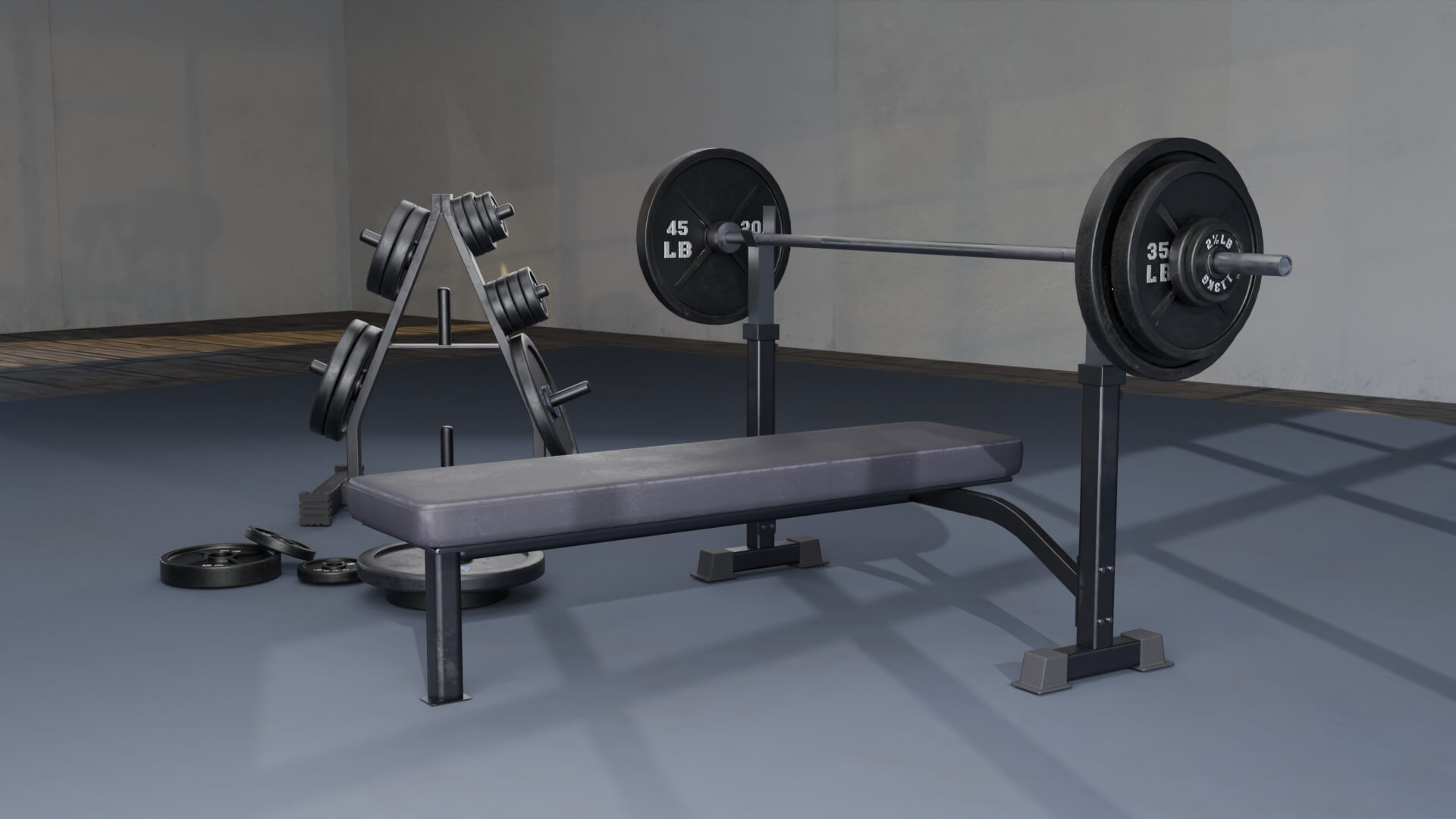 Barbell &ndash Photorealistic Gym Equipment 3D Model
