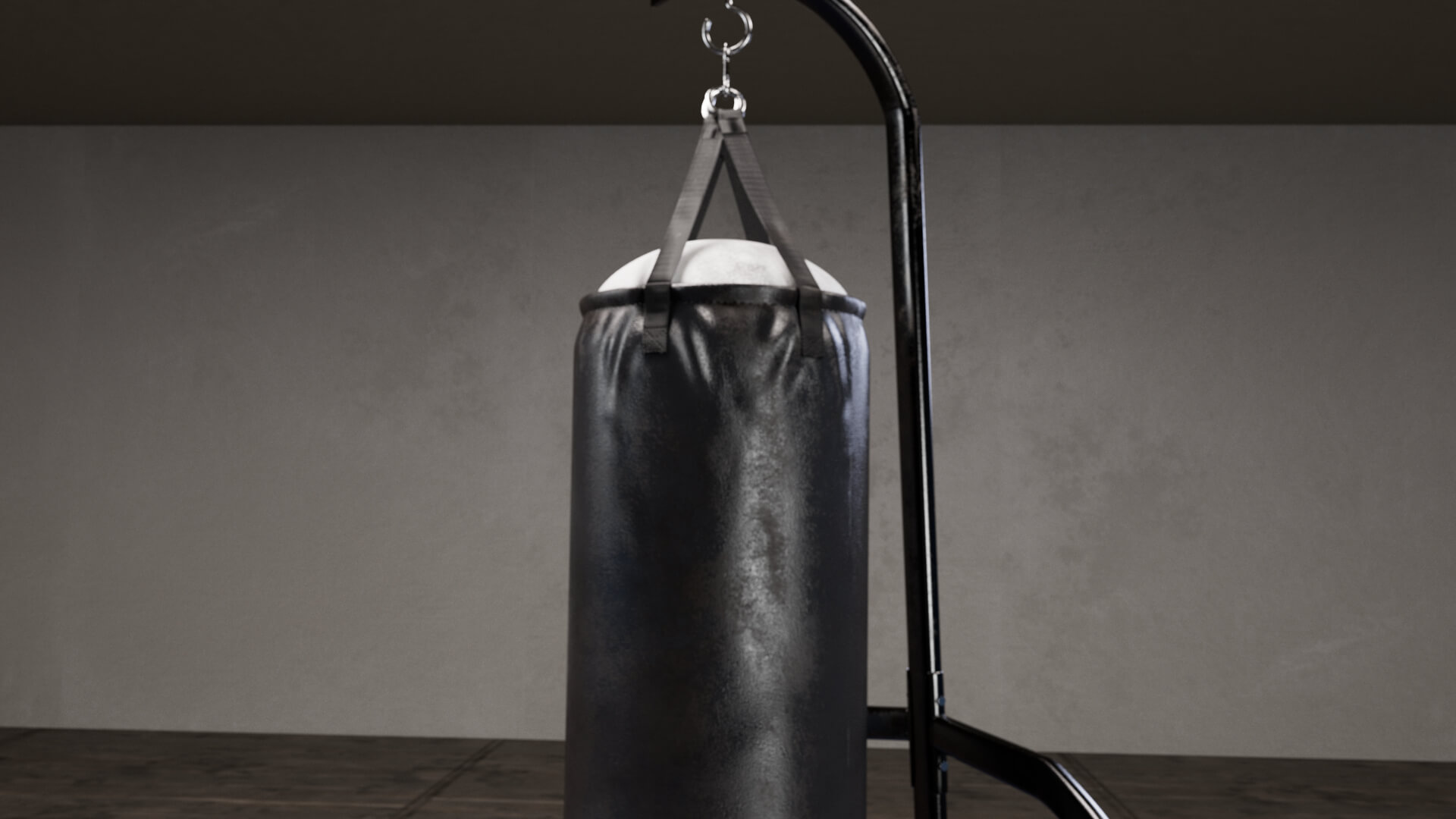 Boxing Heavy Bag with Stand 3D Model
