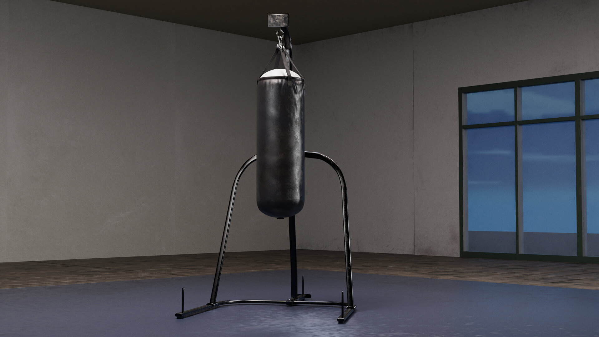 Boxing Heavy Bag with Stand 3D Model