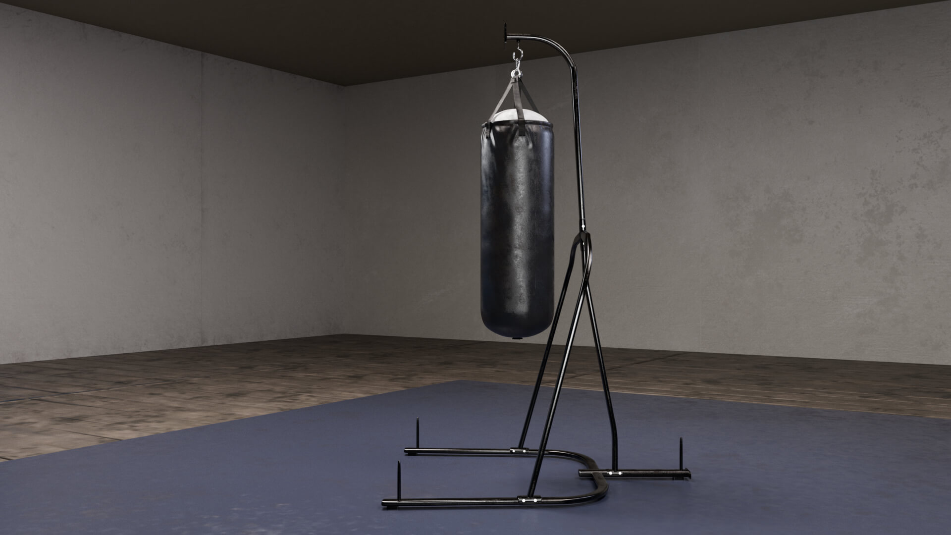 Boxing Heavy Bag with Stand 3D Model