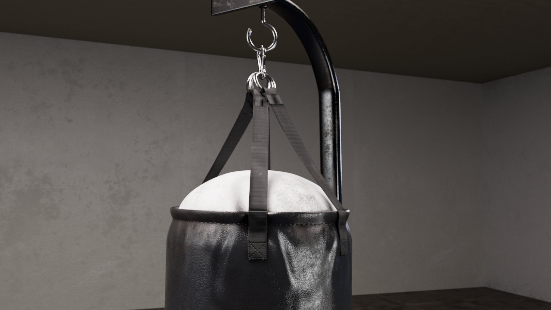 Boxing Heavy Bag with Stand 3D Model