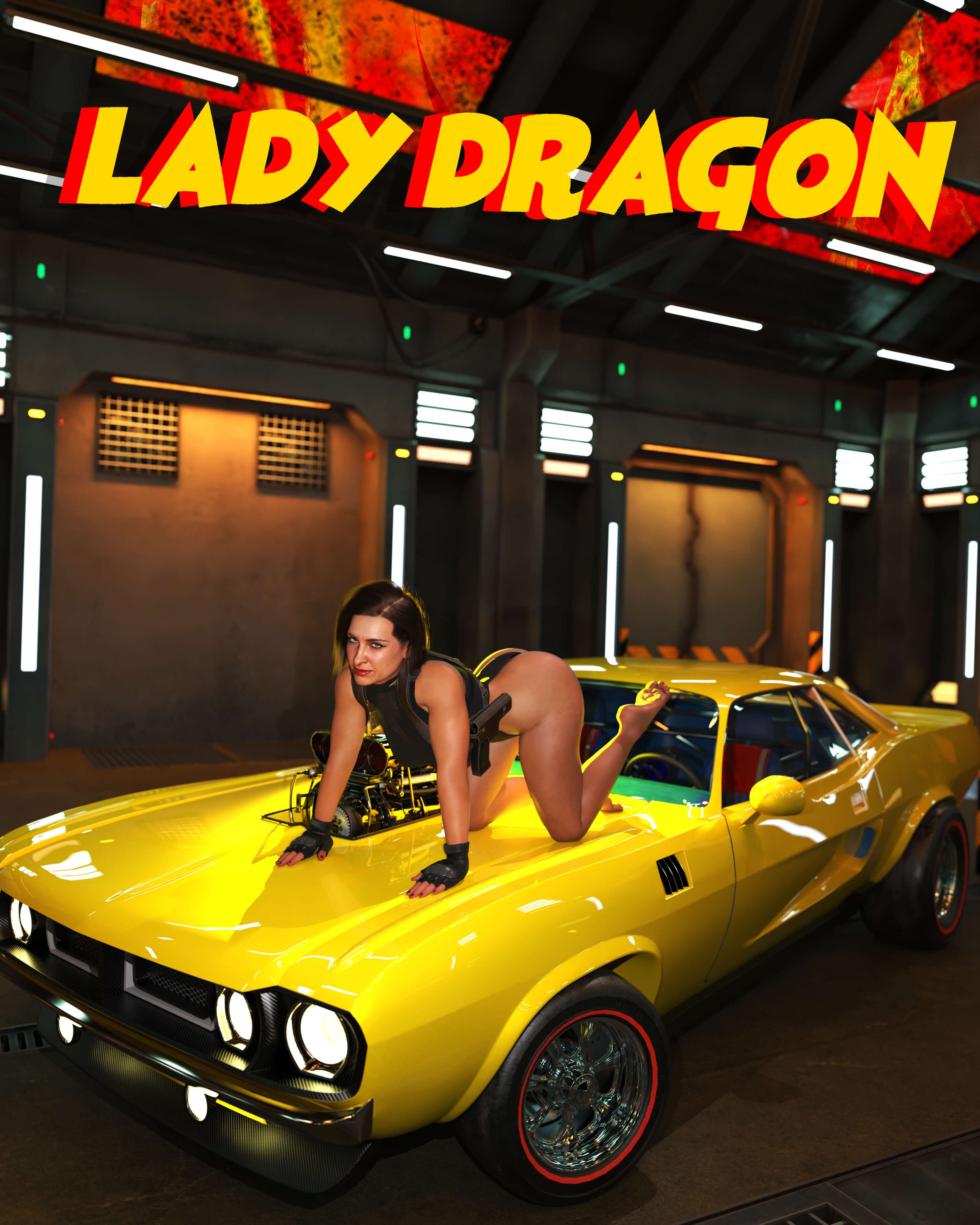 Lydia Knight The Lady Dragon 002 PS 3D Render, Digital Artwork by NEKOPEEKER20XX74